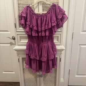 Misa Los Angeles Lilac Layered Kids Dress